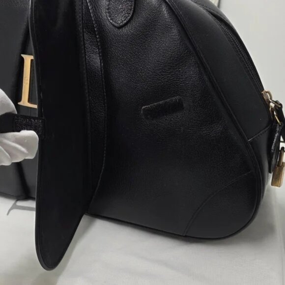 Dior Black Double Saddle Leather Bag - Picture 8 of 12